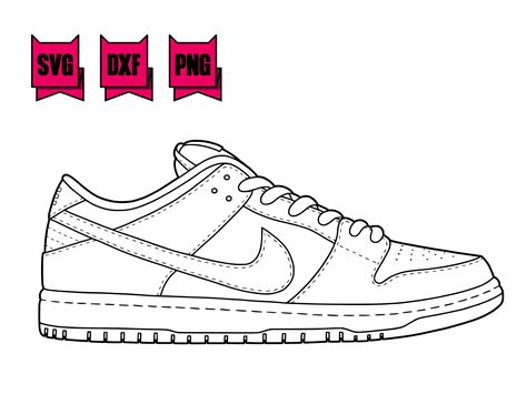 Template Nike Dunk Sketch